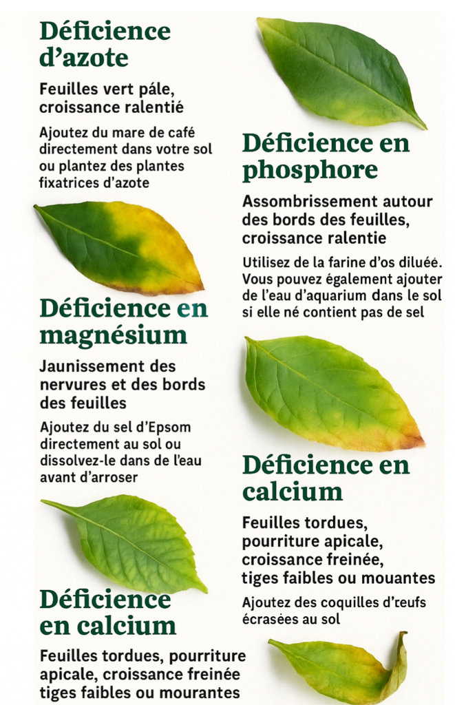 Les carences des plantes