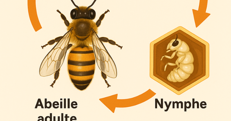 Le cycle de vie de l’abeille
