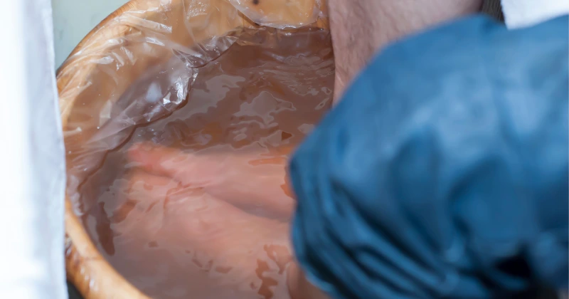 Le bain de pieds au romarin